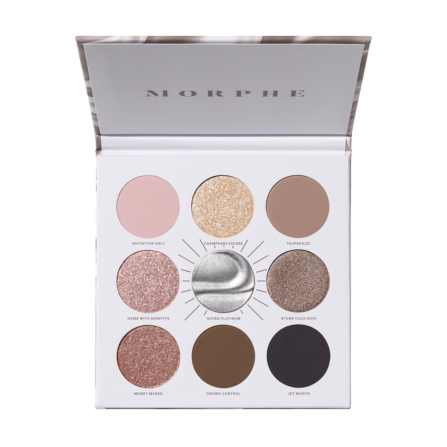 Paleta De Sombras De Ojos Morphe Rich & Foiled Artistry Going Platinum - Venta Internacional.