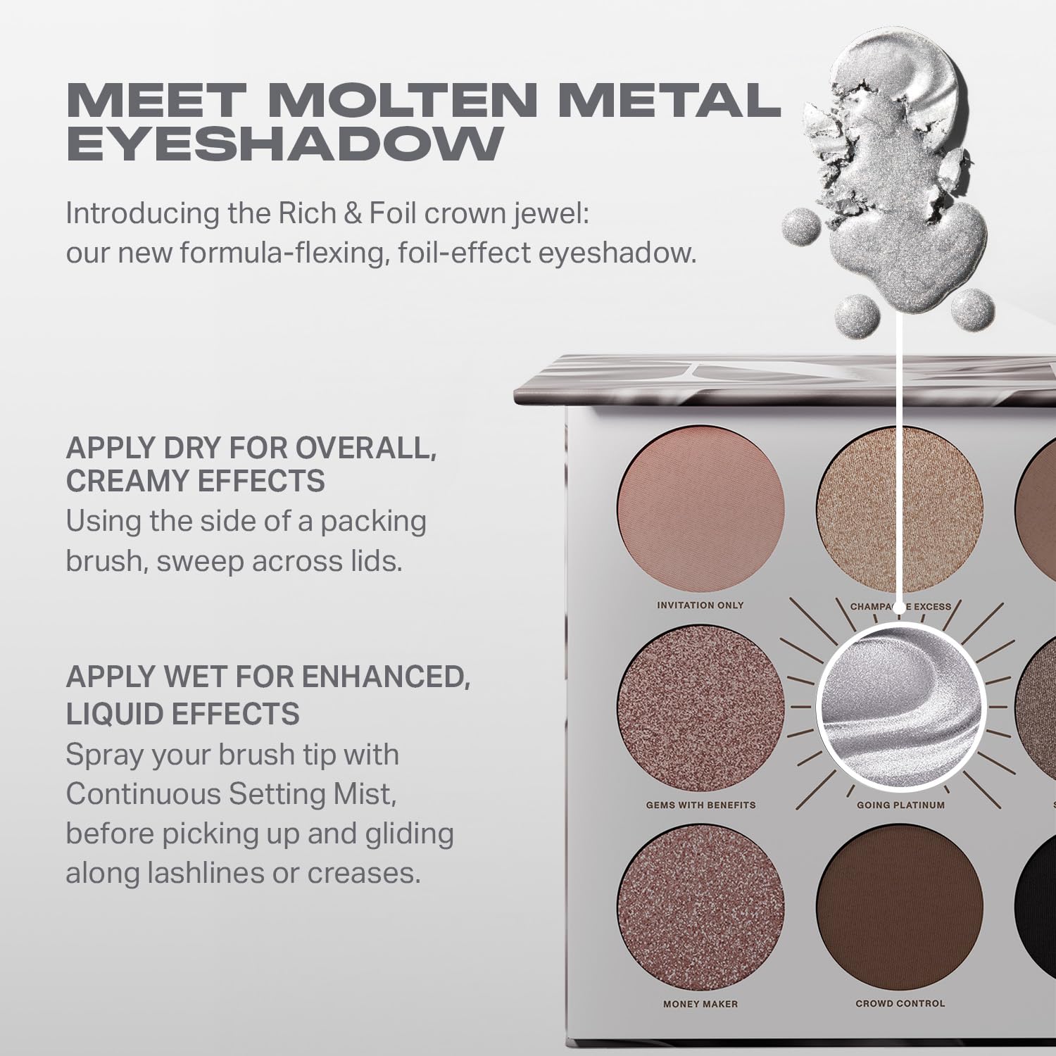Foto 4 pulgar | Paleta De Sombras De Ojos Morphe Rich & Foiled Artistry Going Platinum - Venta Internacional.