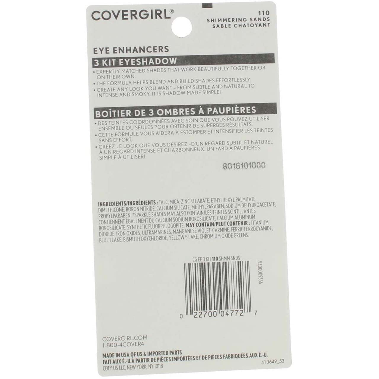 Foto 4 pulgar | Eye Enhancers Quick-kit-trio Shadow Covergirl Shimmering Sands - Venta Internacional.