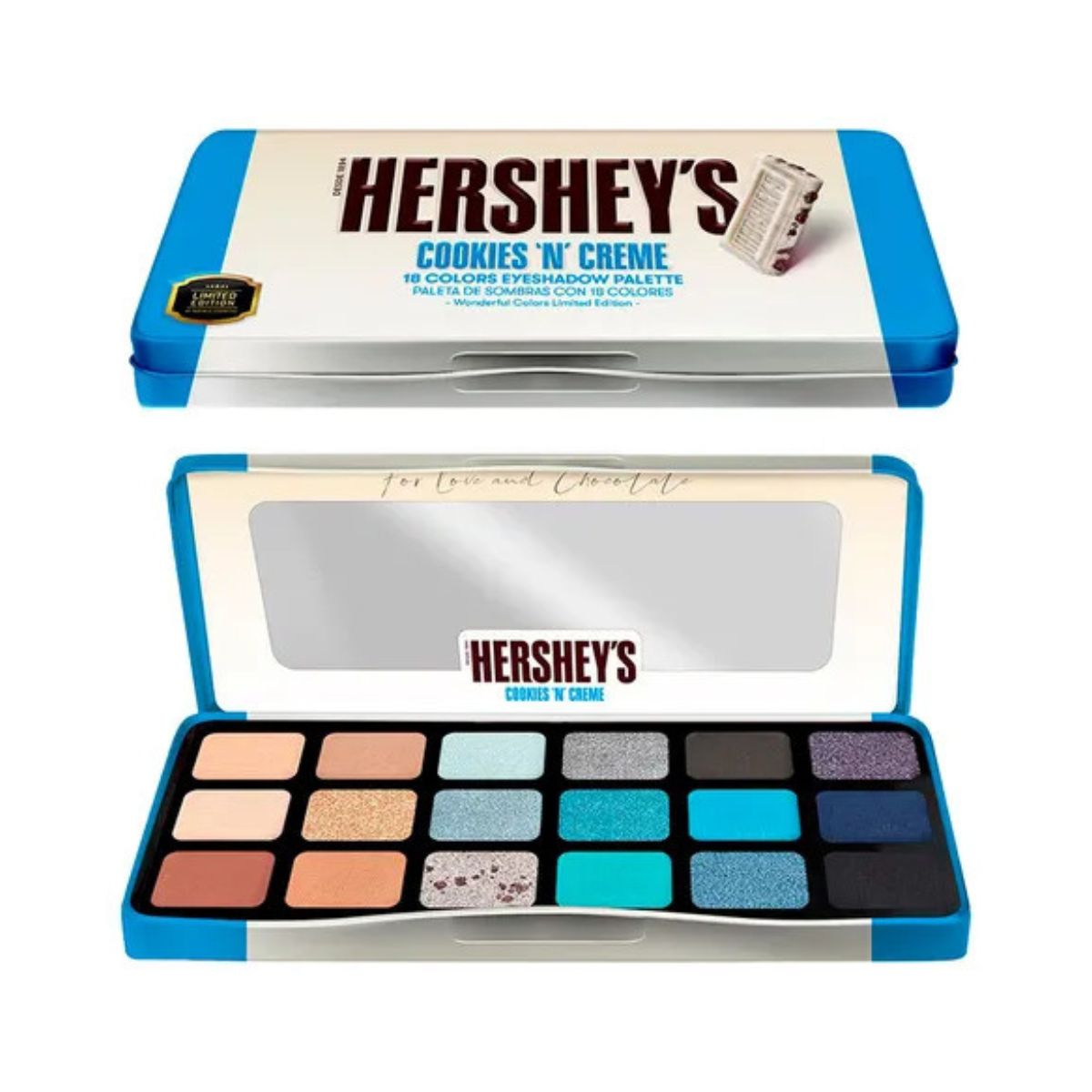 Foto 5 pulgar | Paleta De Sombras Hershey’s Cookies & Cream. Republic Cosmetics. Sombras Para Ojos 18 Tonos.