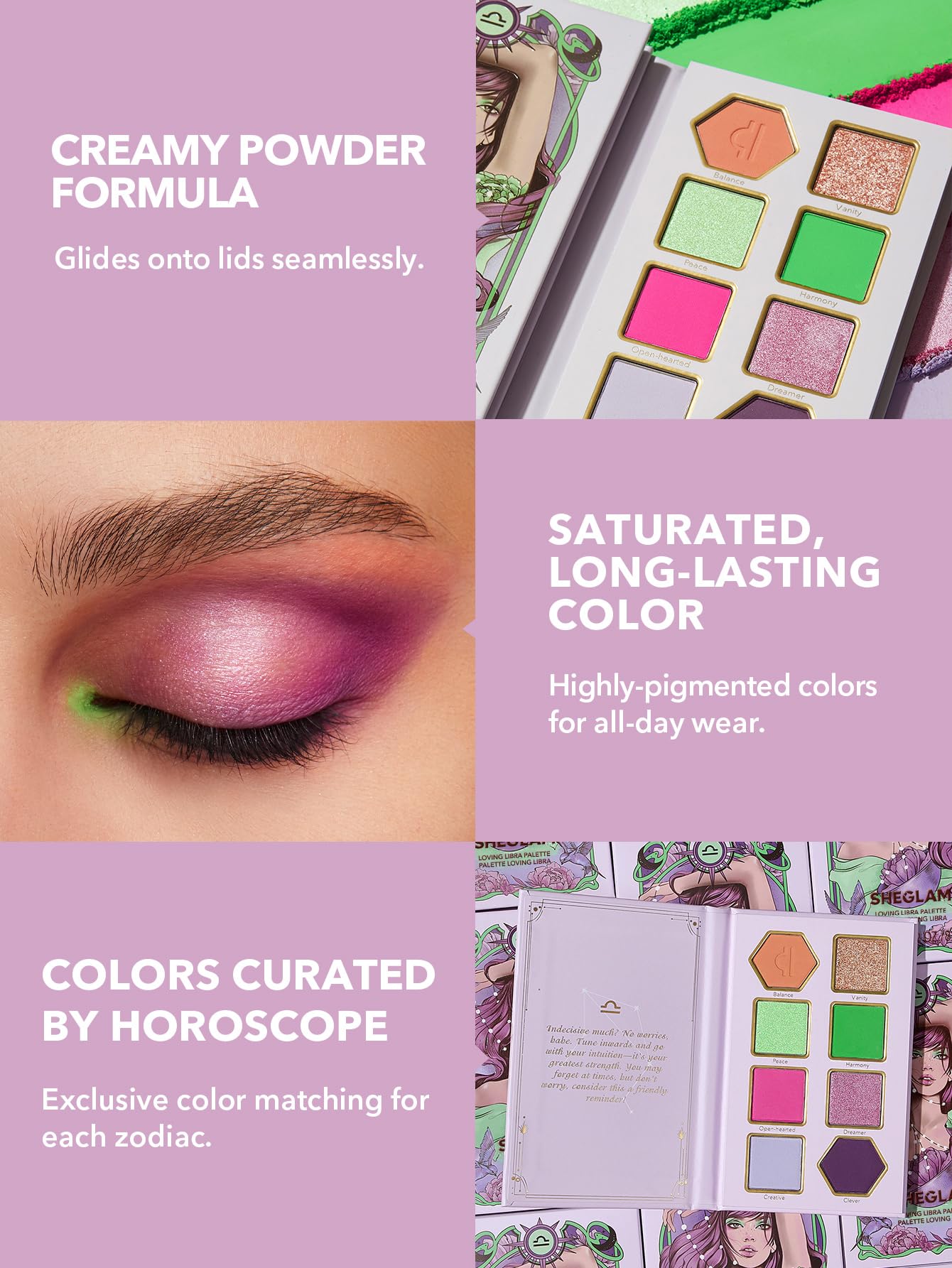 Foto 2 | Paleta De Sombras De Ojos Sheglam Glitter Metallic De 8 Colores Loving Libra - Venta Internacional.