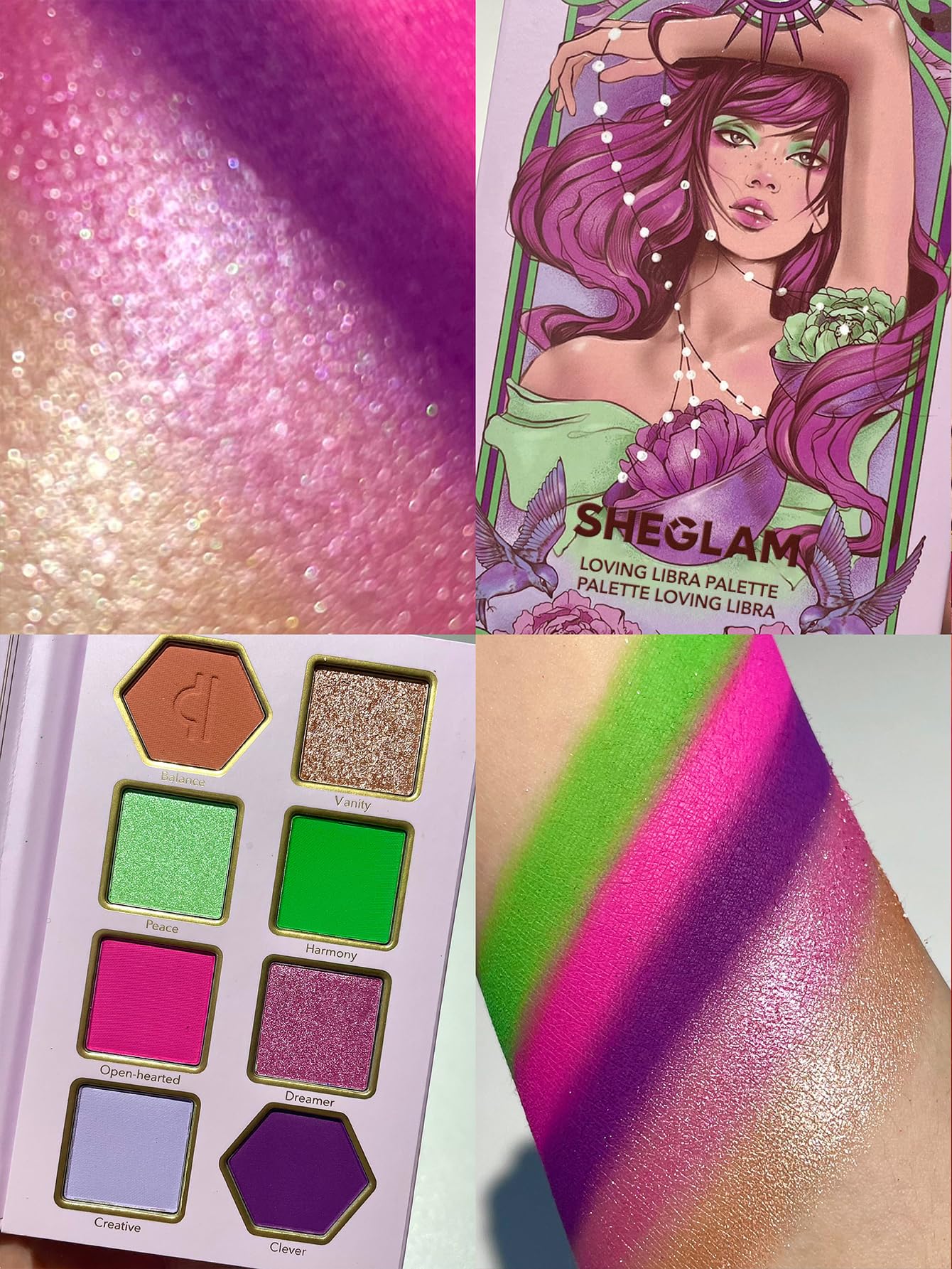 Foto 4 pulgar | Paleta De Sombras De Ojos Sheglam Glitter Metallic De 8 Colores Loving Libra - Venta Internacional.