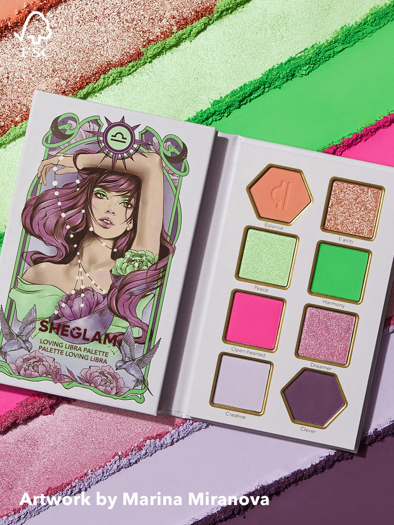 Foto 6 | Paleta De Sombras De Ojos Sheglam Glitter Metallic De 8 Colores Loving Libra - Venta Internacional.