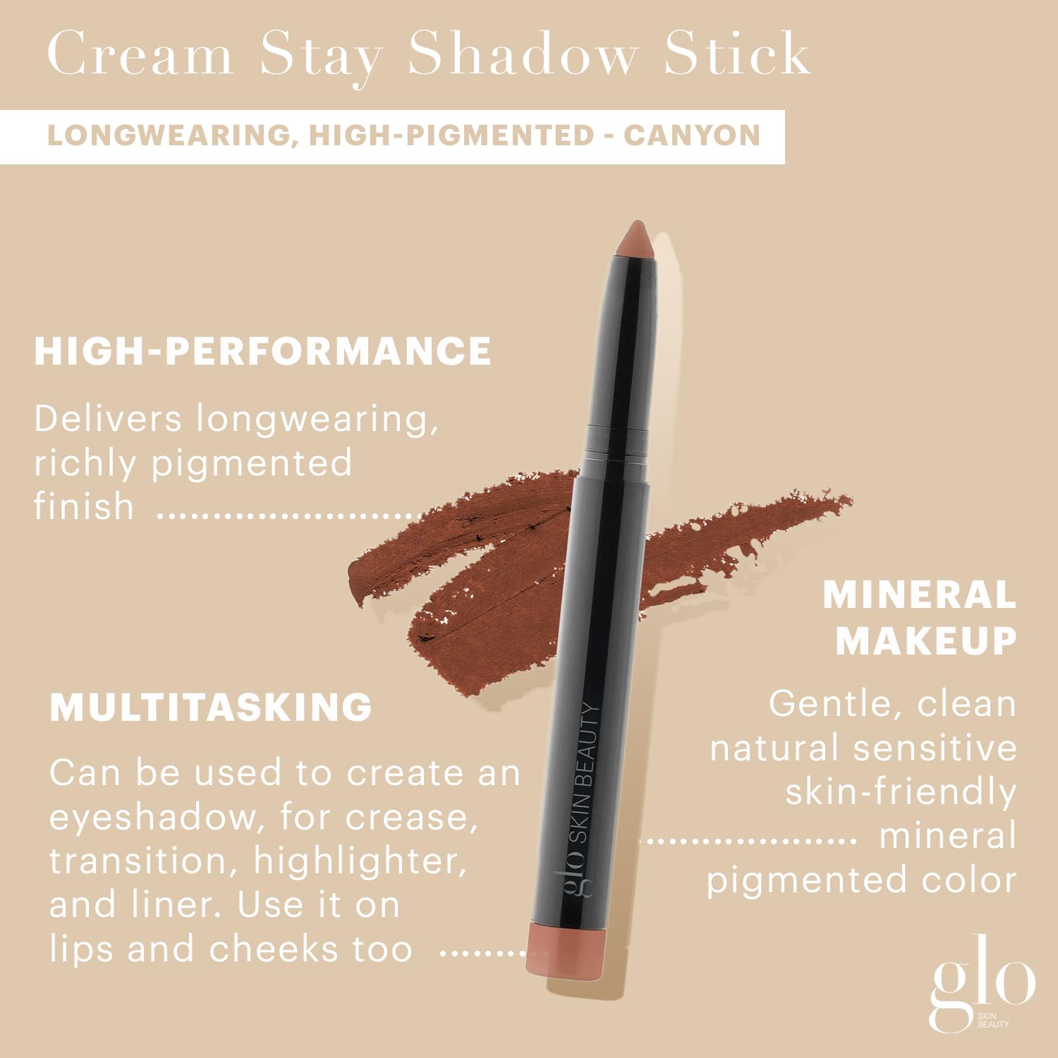 Foto 3 pulgar | Sombra De Ojos En Barra Glo Skin Beauty Cream Stay (canyon) 12h - Venta Internacional.