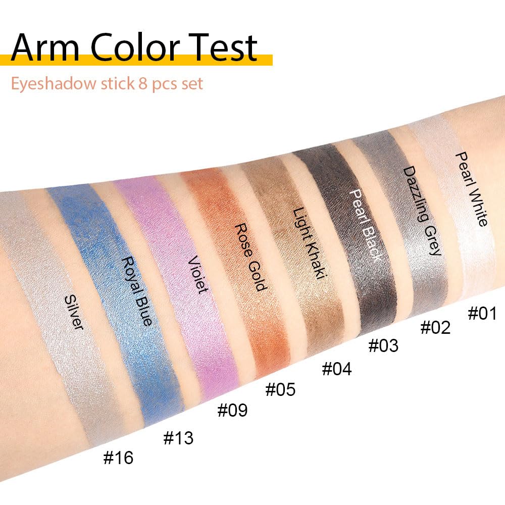 Foto 4 pulgar | Juego De Sombras De Ojos En Crema Kaely, 8 Unidades, Abrillantador Para Ojos - Venta Internacional.