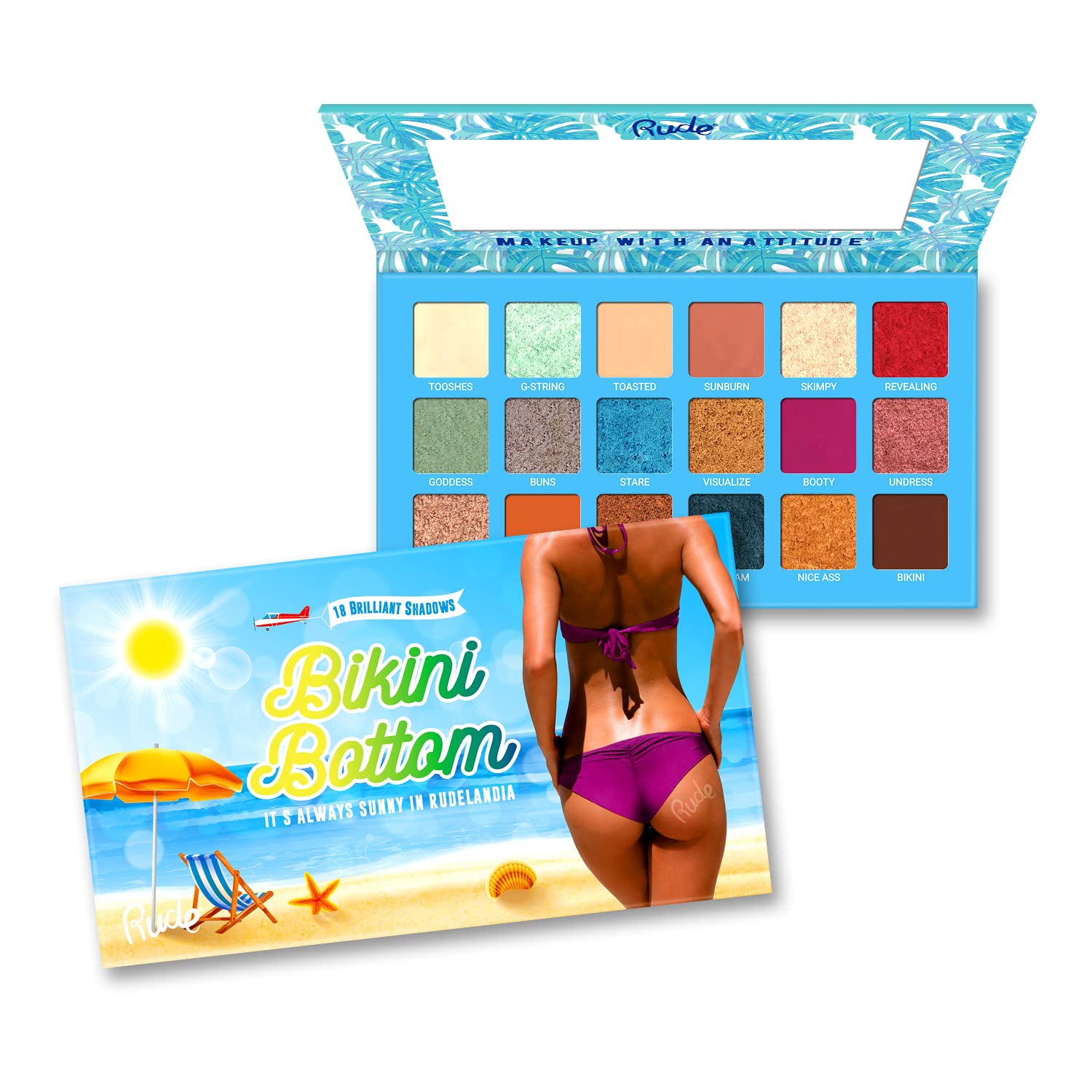 Foto 2 pulgar | Sombra De Ojos Rude Cosmetics Braguita De Bikini 18 Para Mujer, 18 Ml - Venta Internacional.