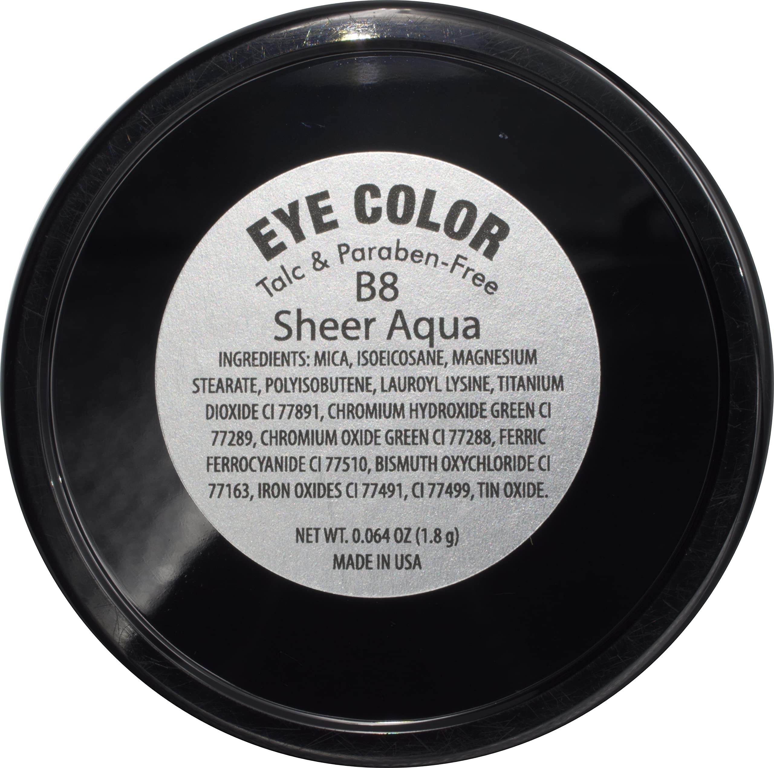 Foto 3 pulgar | Sombra De Ojos Pure Ziva Sheer Aqua Shimmering Teal Blue Green - Venta Internacional.