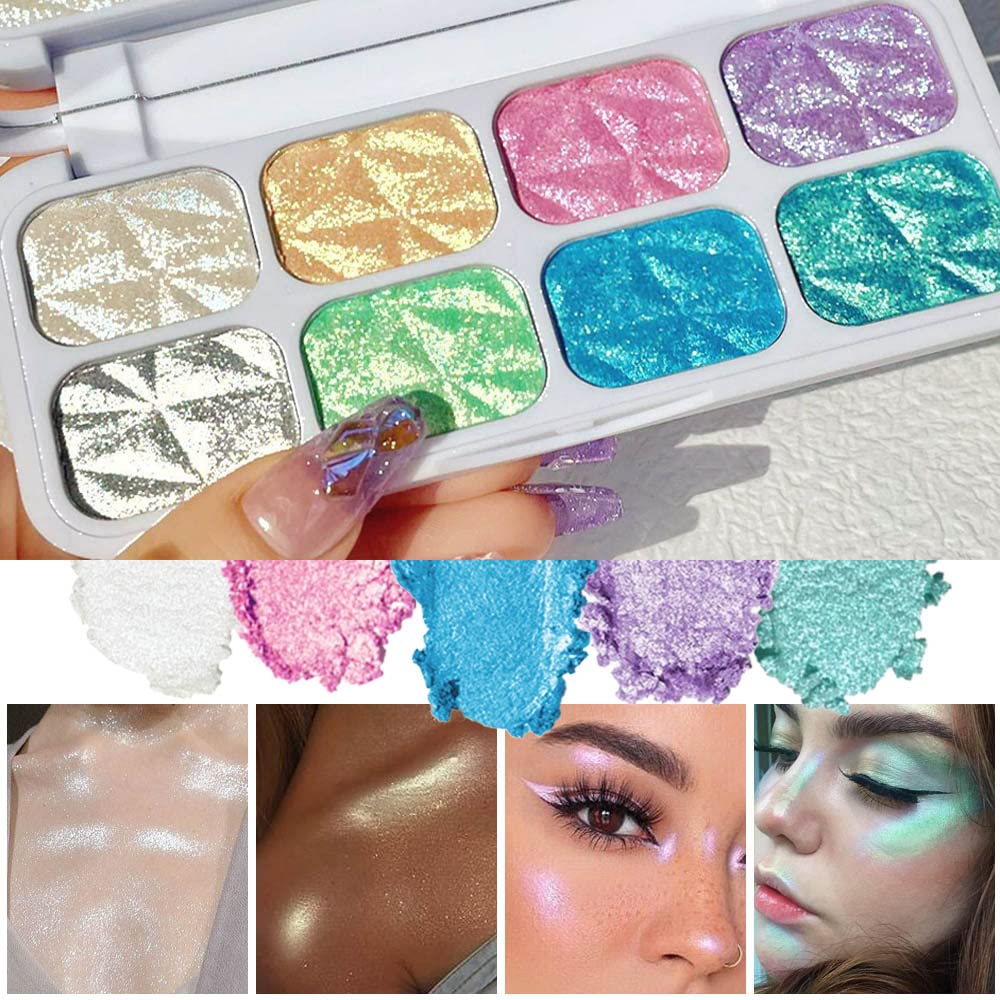Foto 3 pulgar | Paleta De Maquillaje Evpct, Iluminador Facial Y Mejillas, 8 Colores, Shimmer - Venta Internacional.