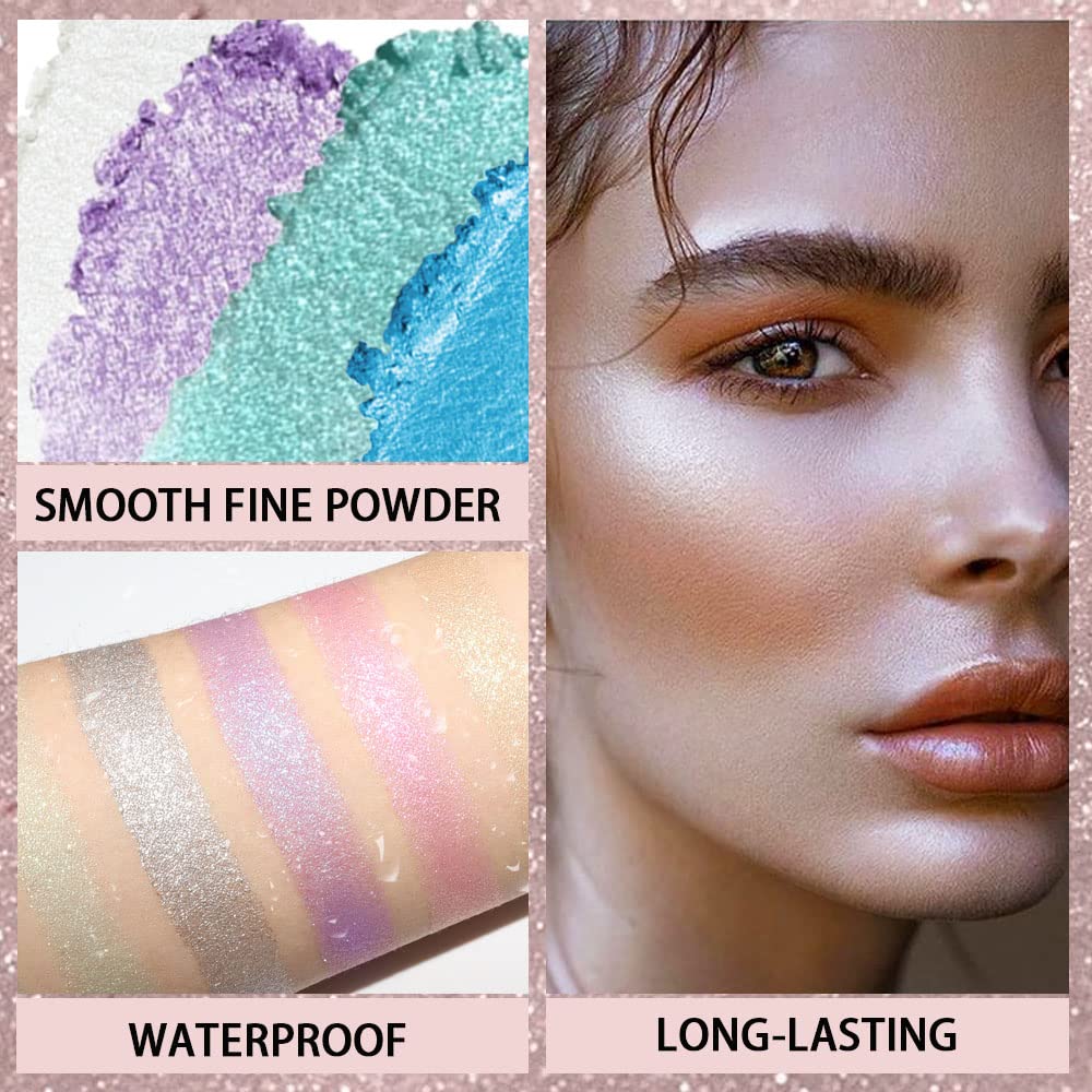 Foto 7 pulgar | Paleta De Maquillaje Evpct, Iluminador Facial Y Mejillas, 8 Colores, Shimmer - Venta Internacional.