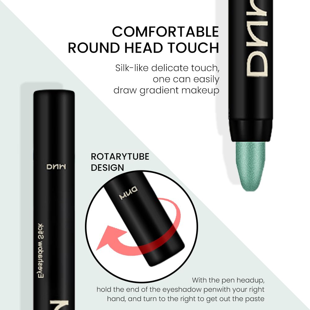 Foto 3 | Set De Sombras De Ojos En Crema Kaely Waterproof, 2 Unidades, Color Verde - Venta Internacional.