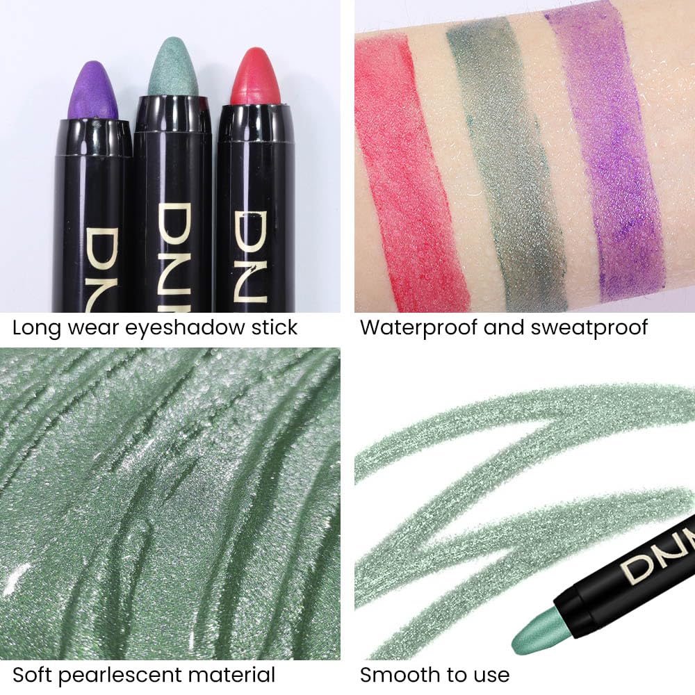 Foto 5 pulgar | Set De Sombras De Ojos En Crema Kaely Waterproof, 2 Unidades, Color Verde - Venta Internacional.