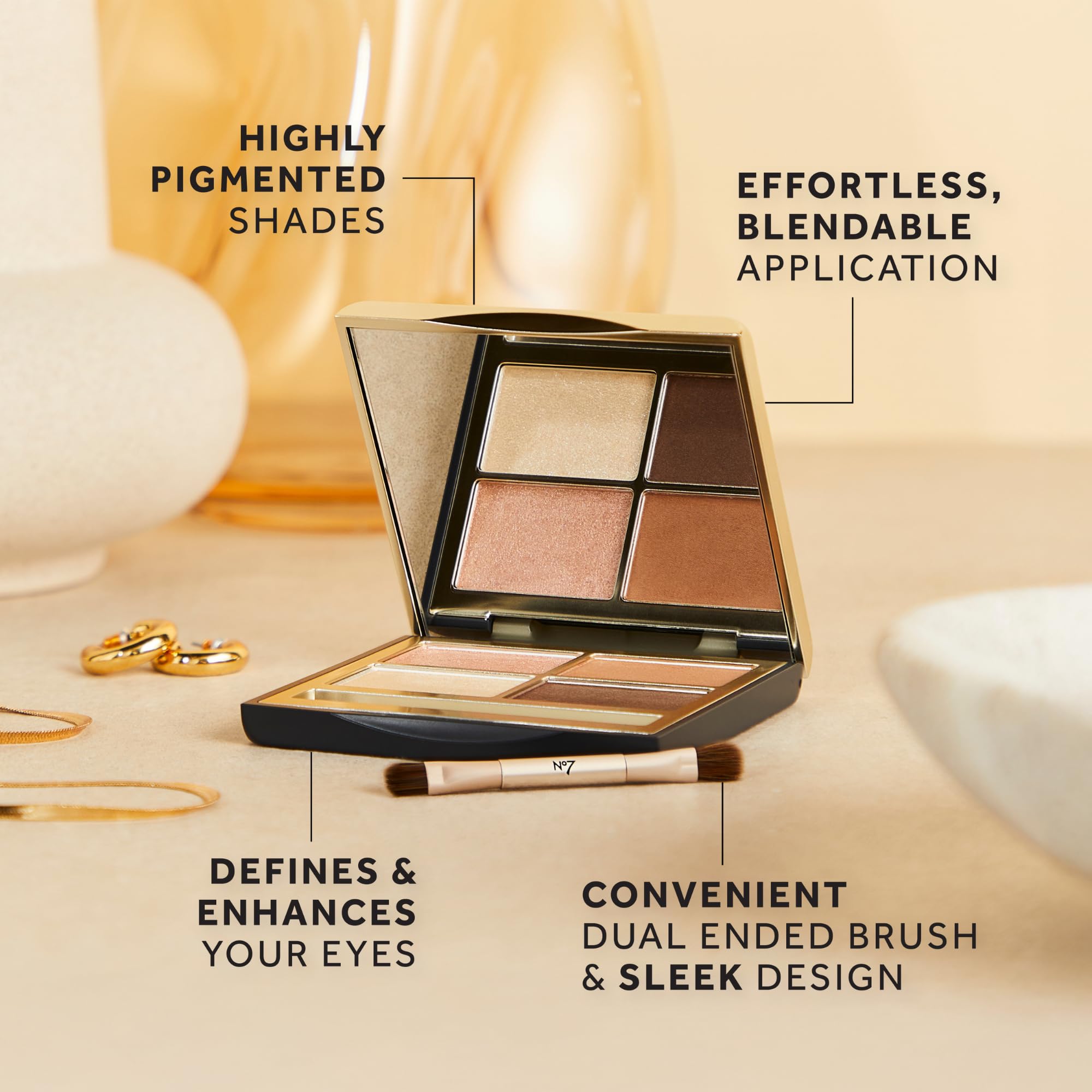 Foto 5 | Paleta De Sombras De Ojos No7 Pro Artist Lights Camera Action - Venta Internacional.