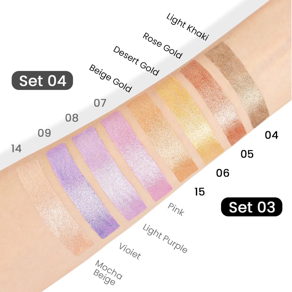 Foto 5 | Set De Sombras De Ojos En Crema Kaely, 4 Unidades, Para Ojos Impermeables - Venta Internacional.