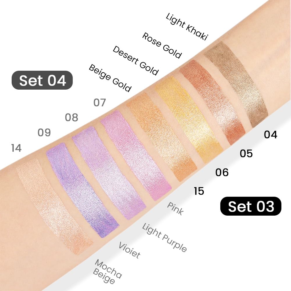 Foto 6 pulgar | Set De Sombras De Ojos En Crema Kaely, 4 Unidades, Para Ojos Impermeables - Venta Internacional.