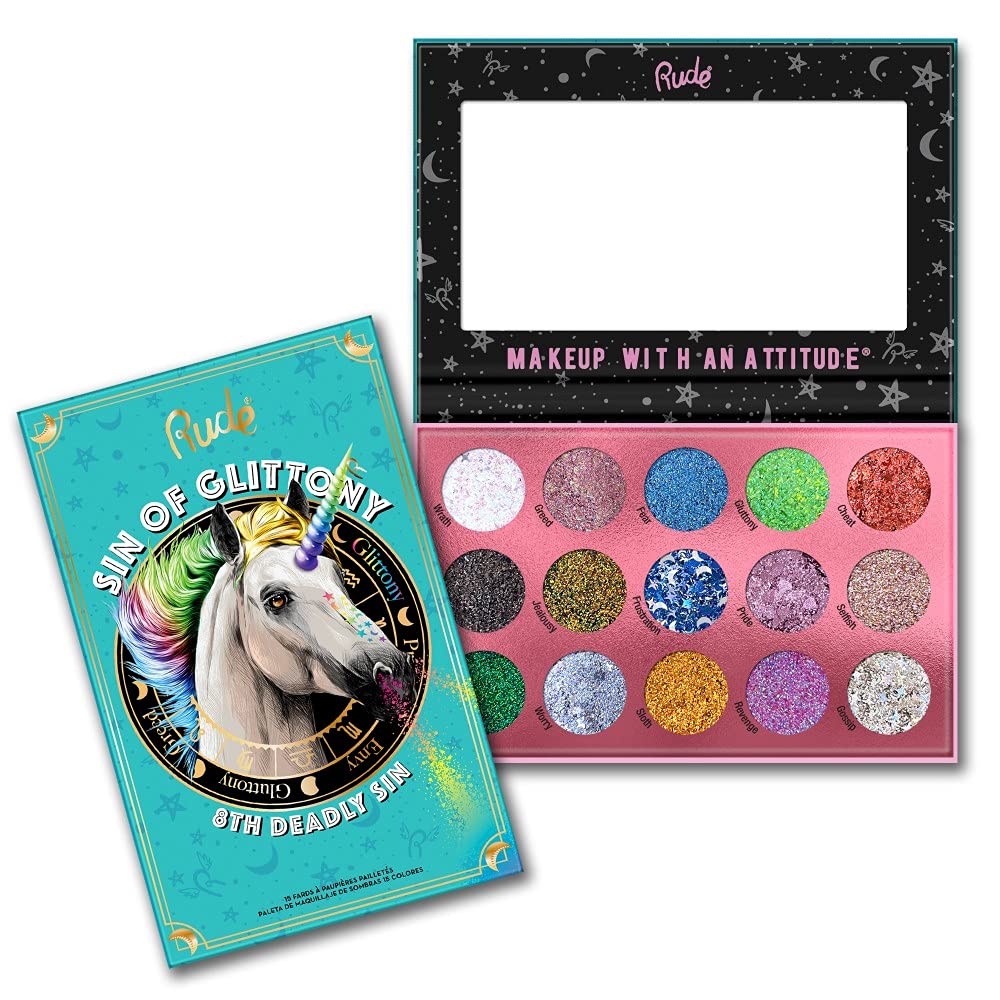 Foto 2 pulgar | Paleta Con Purpurina Rude Cosmetics Sin Of Glittony Para Mujer - Venta Internacional.