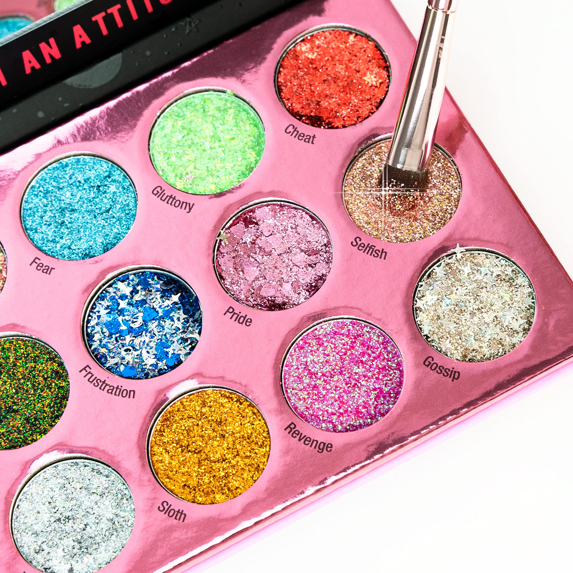 Foto 5 pulgar | Paleta Con Purpurina Rude Cosmetics Sin Of Glittony Para Mujer - Venta Internacional.