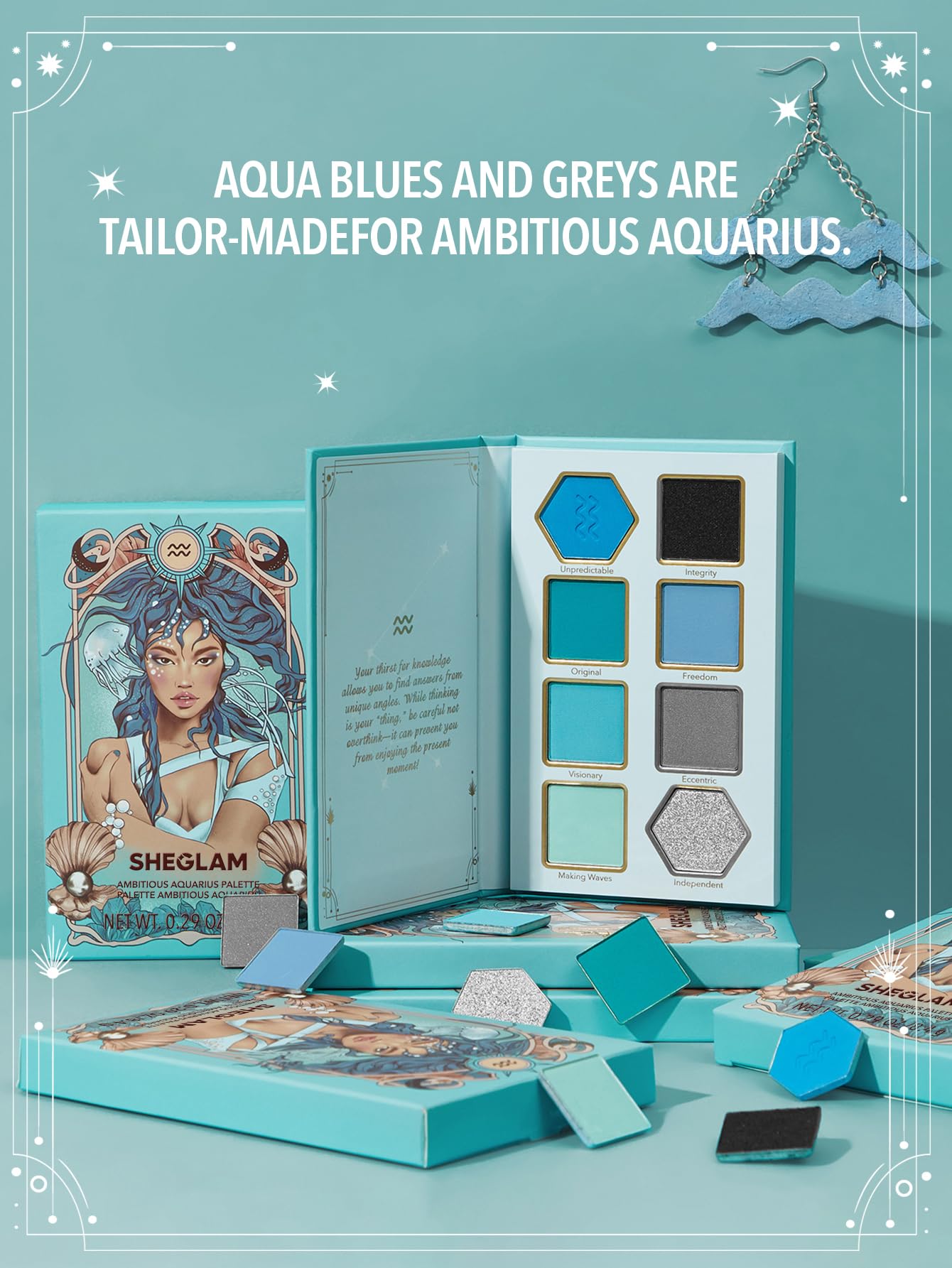 Foto 6 pulgar | Paleta De Sombras De Ojos Sheglam Glitter Metallic De 8 Colores Ambitious - Venta Internacional.
