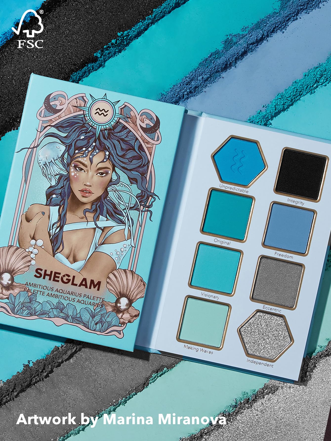 Foto 7 pulgar | Paleta De Sombras De Ojos Sheglam Glitter Metallic De 8 Colores Ambitious - Venta Internacional.