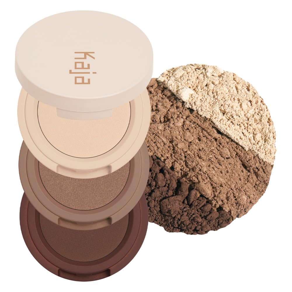 Trio De Sombras De Ojos Kaja Beauty Bento Collection En Tonos Neutros - Venta Internacional.