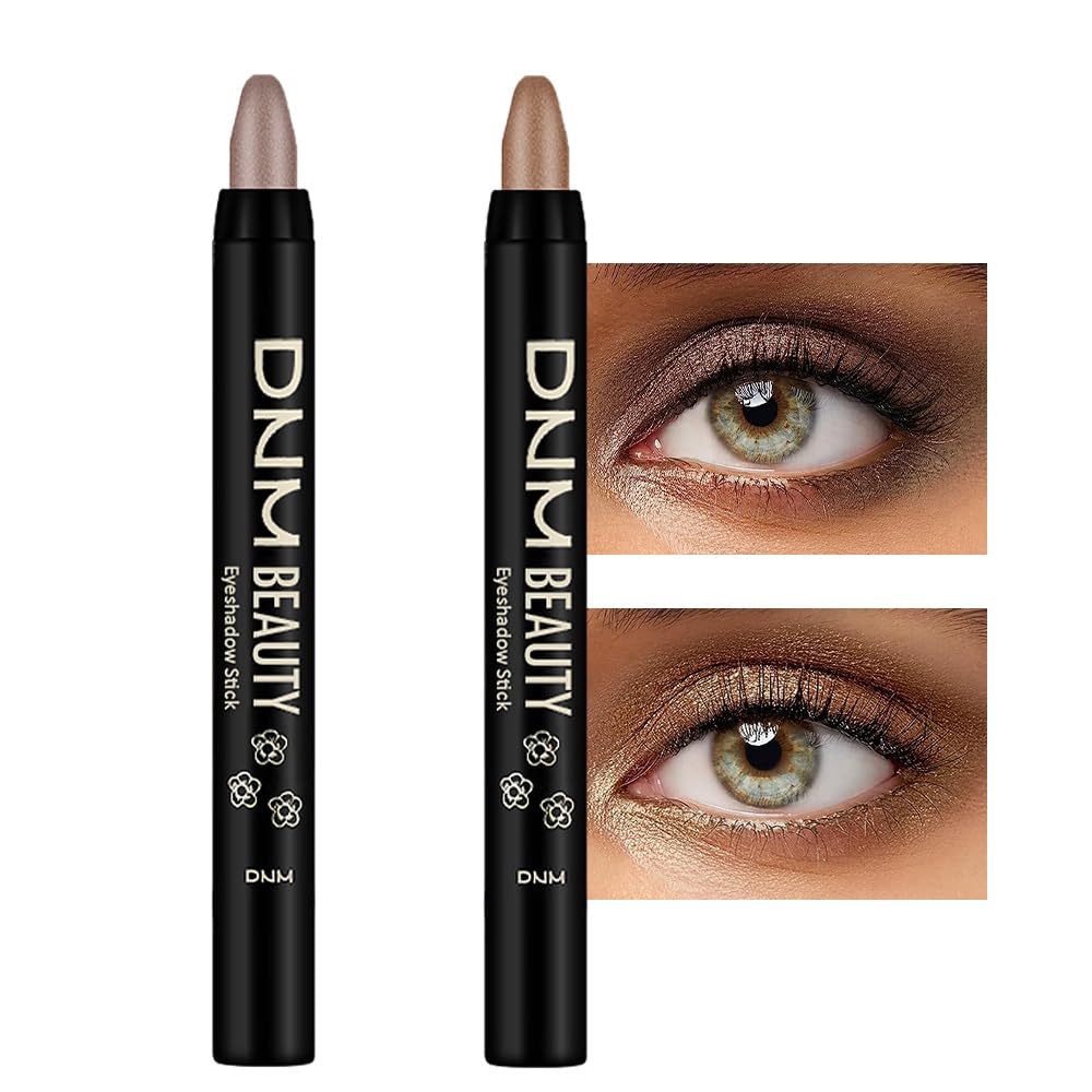 Set De Sombras De Ojos En Crema Kaely Waterproof, 2 Unidades, Color Topo Y Bronce - Venta Internacional.