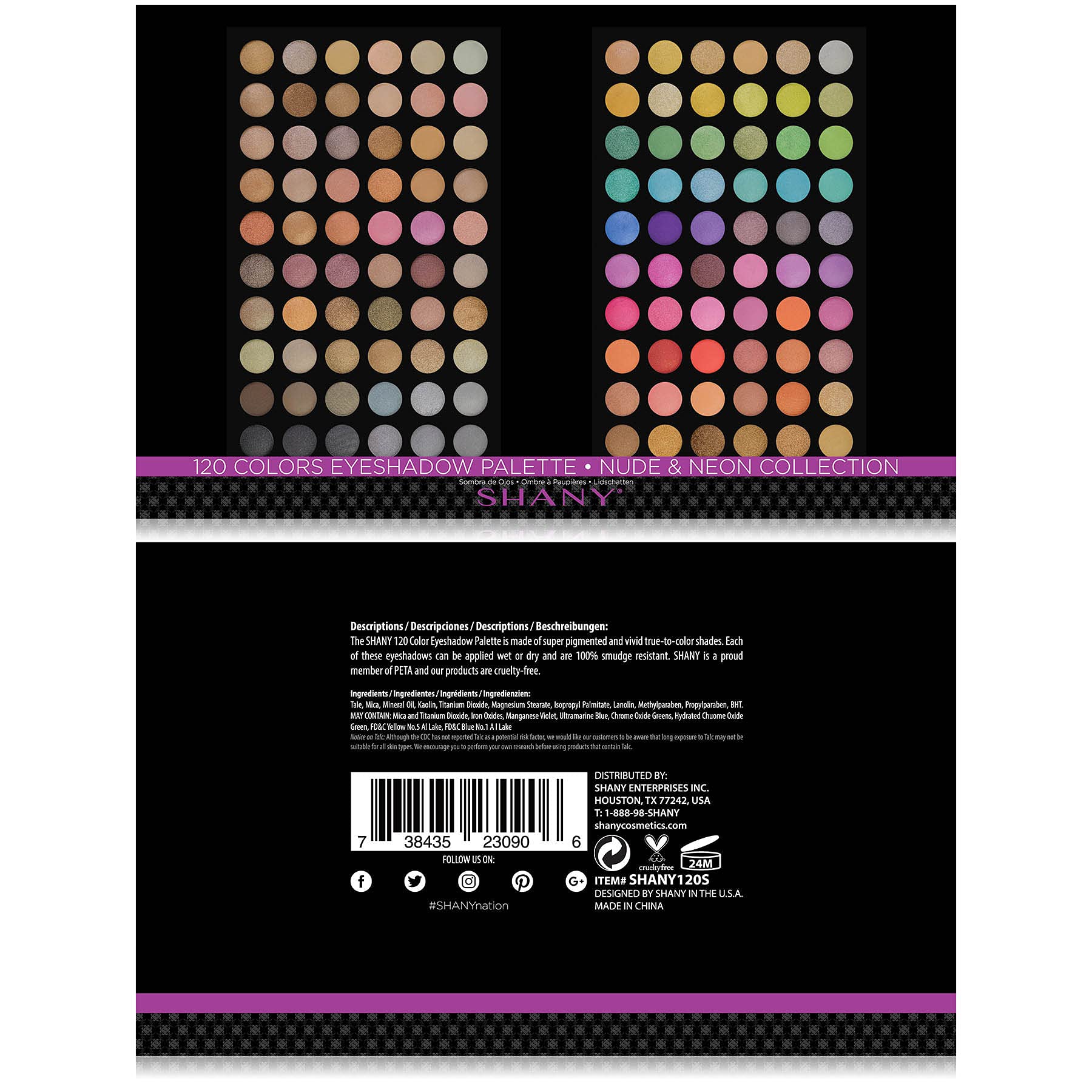 Foto 4 pulgar | Paleta De Maquillaje Shany Ultimate Fusion 120 Color - Venta Internacional.