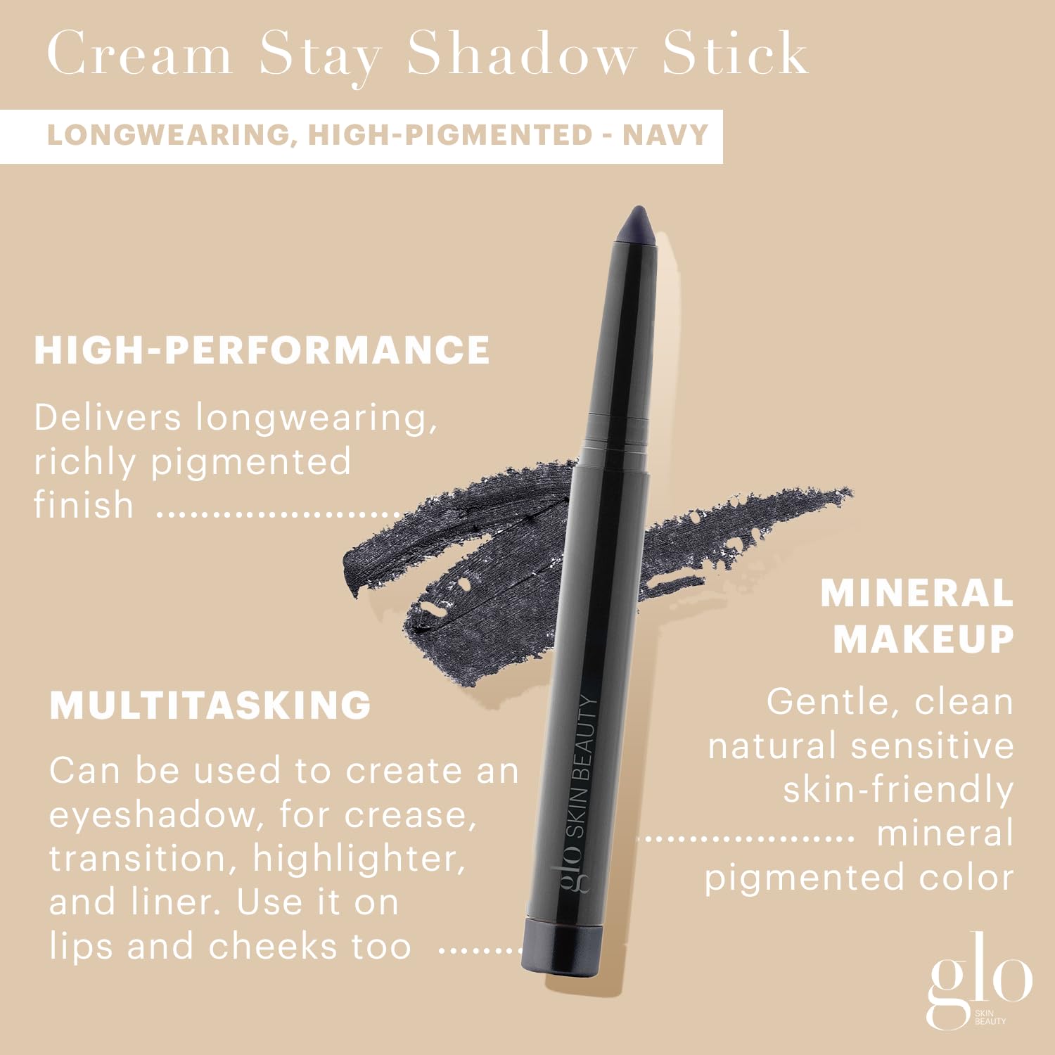 Foto 3 pulgar | Eyeshadow Stick Glo Skin Beauty Cream Stay Shadow Azul Marino - Venta Internacional.