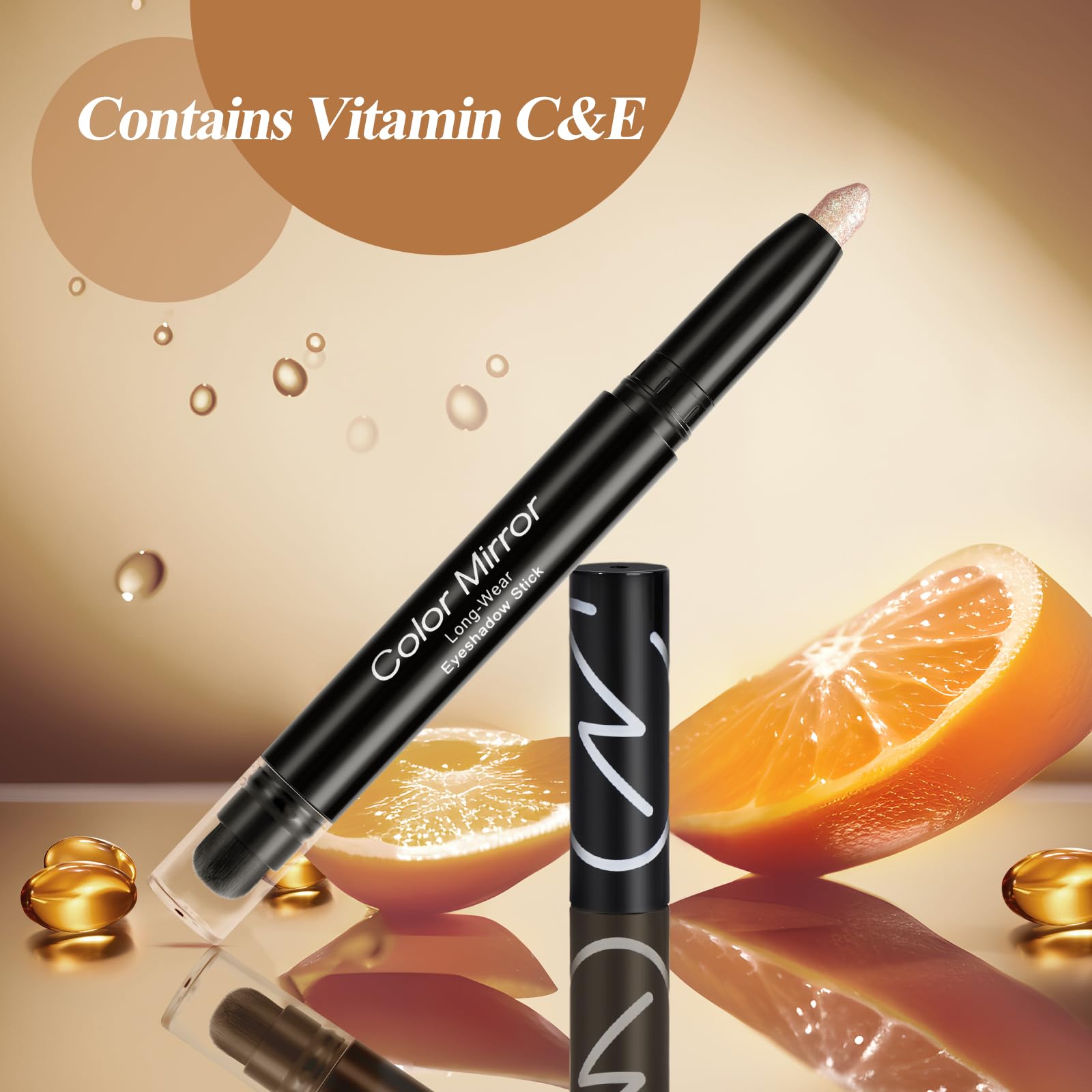 Foto 5 pulgar | Espejo De Sombra De Ojos En Barra De Colores B0czl86fvd Waterproof 53 Gold - Venta Internacional.