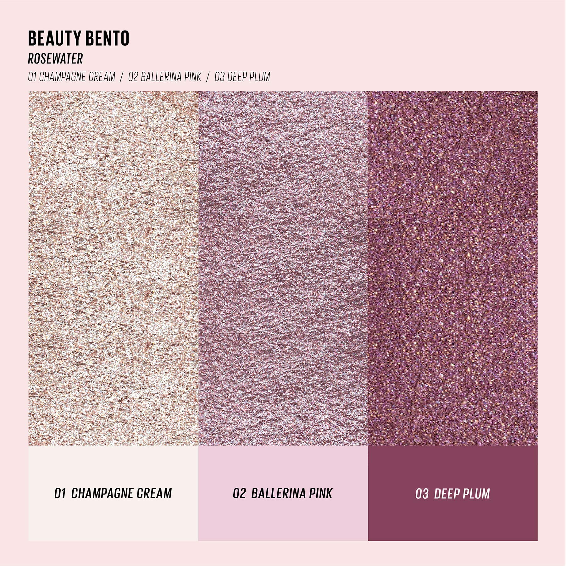 Foto 5 pulgar | Sombra De Ojos Trio Kaja Beauty Bento Bouncy Plum Rosy, Talla De Viaje - Venta Internacional.