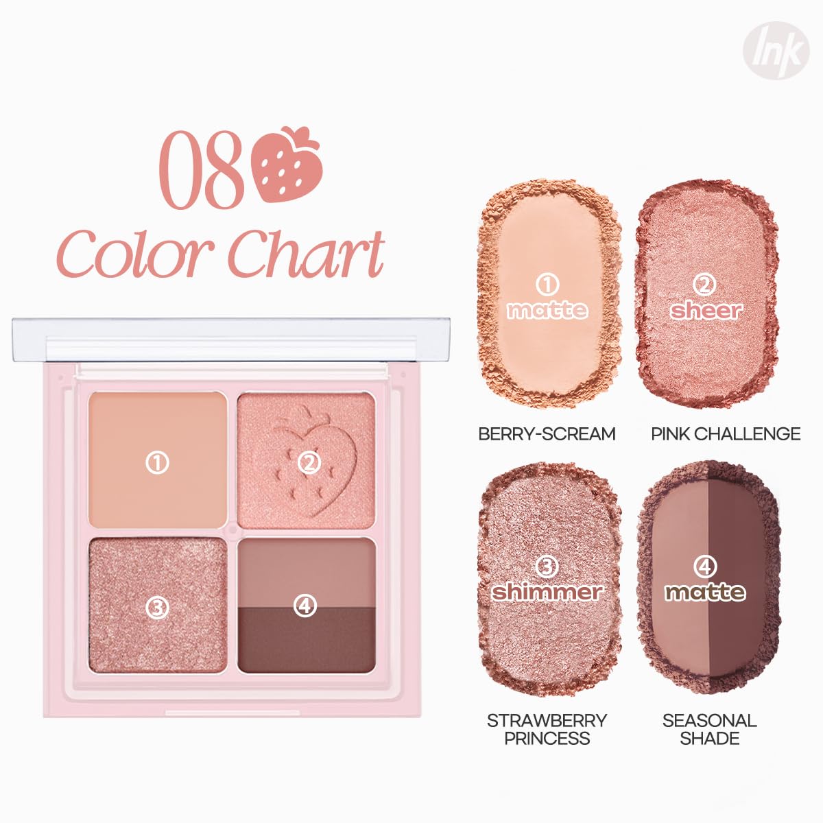 Foto 5 pulgar | Paleta De Sombras De Ojos Peripera Ink Pocket Shadow 008 Strawberry - Venta Internacional.