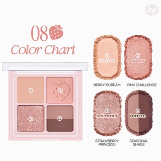 Foto 4 | Paleta De Sombras De Ojos Peripera Ink Pocket Shadow 008 Strawberry - Venta Internacional.