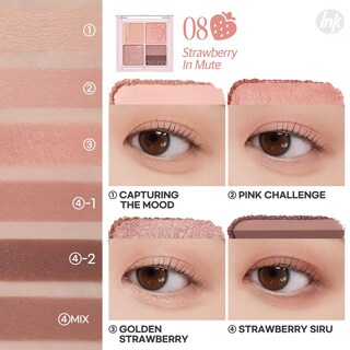 Foto 5 | Paleta De Sombras De Ojos Peripera Ink Pocket Shadow 008 Strawberry - Venta Internacional.