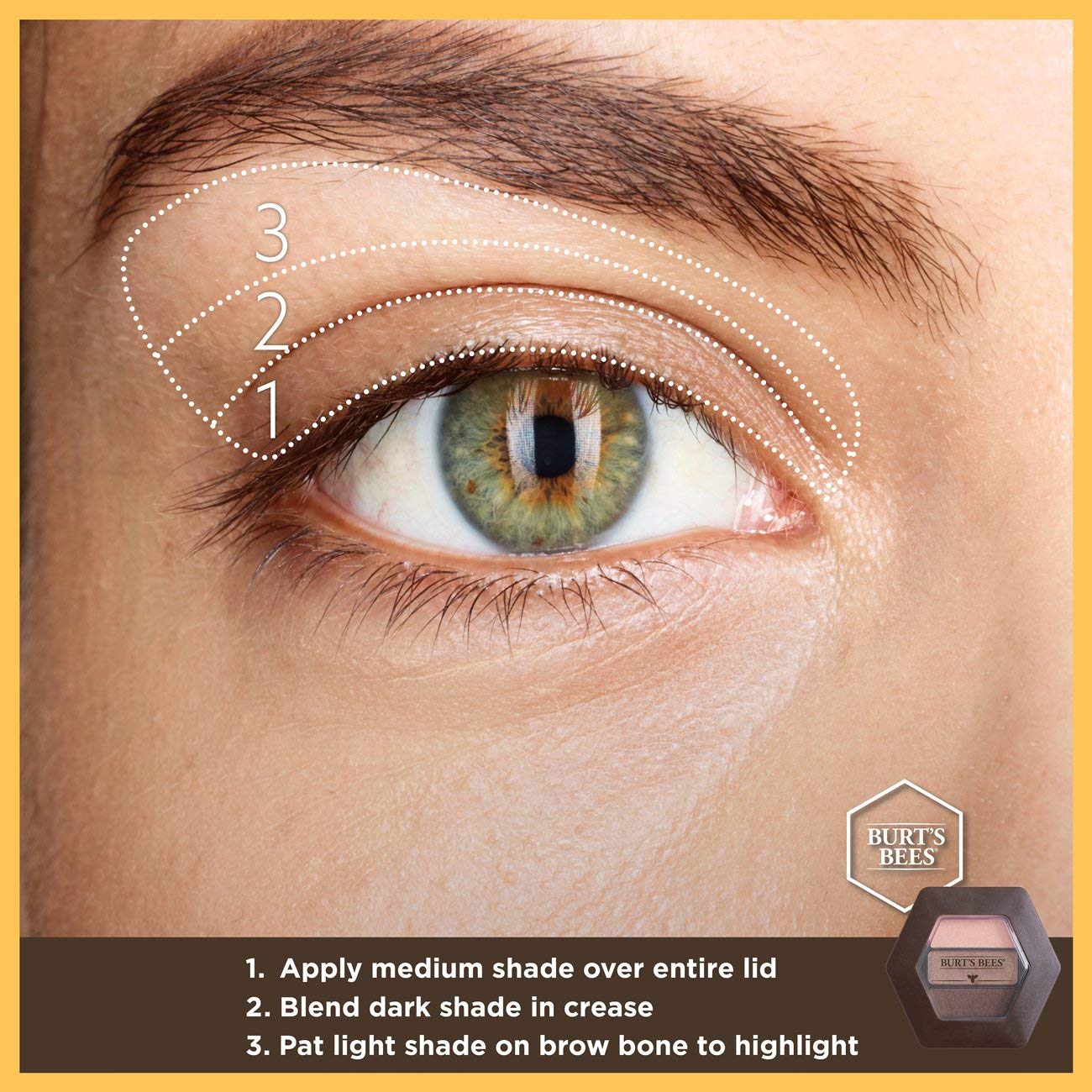 Foto 8 pulgar | Paleta De Sombras De Ojos Burt's Bees Shimmering Nudes 3 Shades - Venta Internacional.