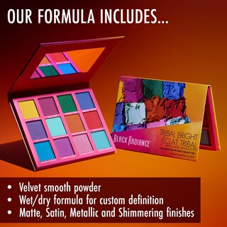 Foto 5 | Paleta De Sombras De Ojos Black Radiance Brilliant Tribal Bright - Venta Internacional.