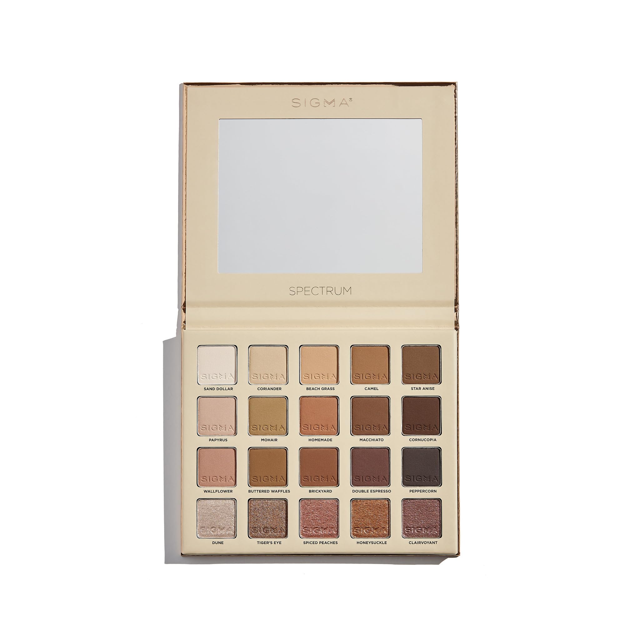 Paleta De Sombras Sigma Beauty Spectrum 20 Tonos Neutros - Venta Internacional.