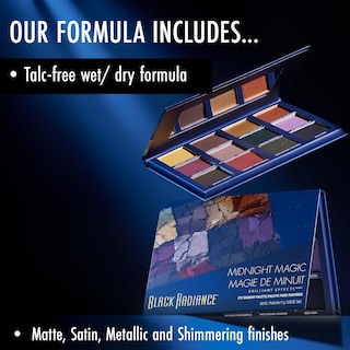 Foto 2 | Paleta De Sombras De Ojos Black Radiance Brilliant Effects Midnight Magic - Venta Internacional.