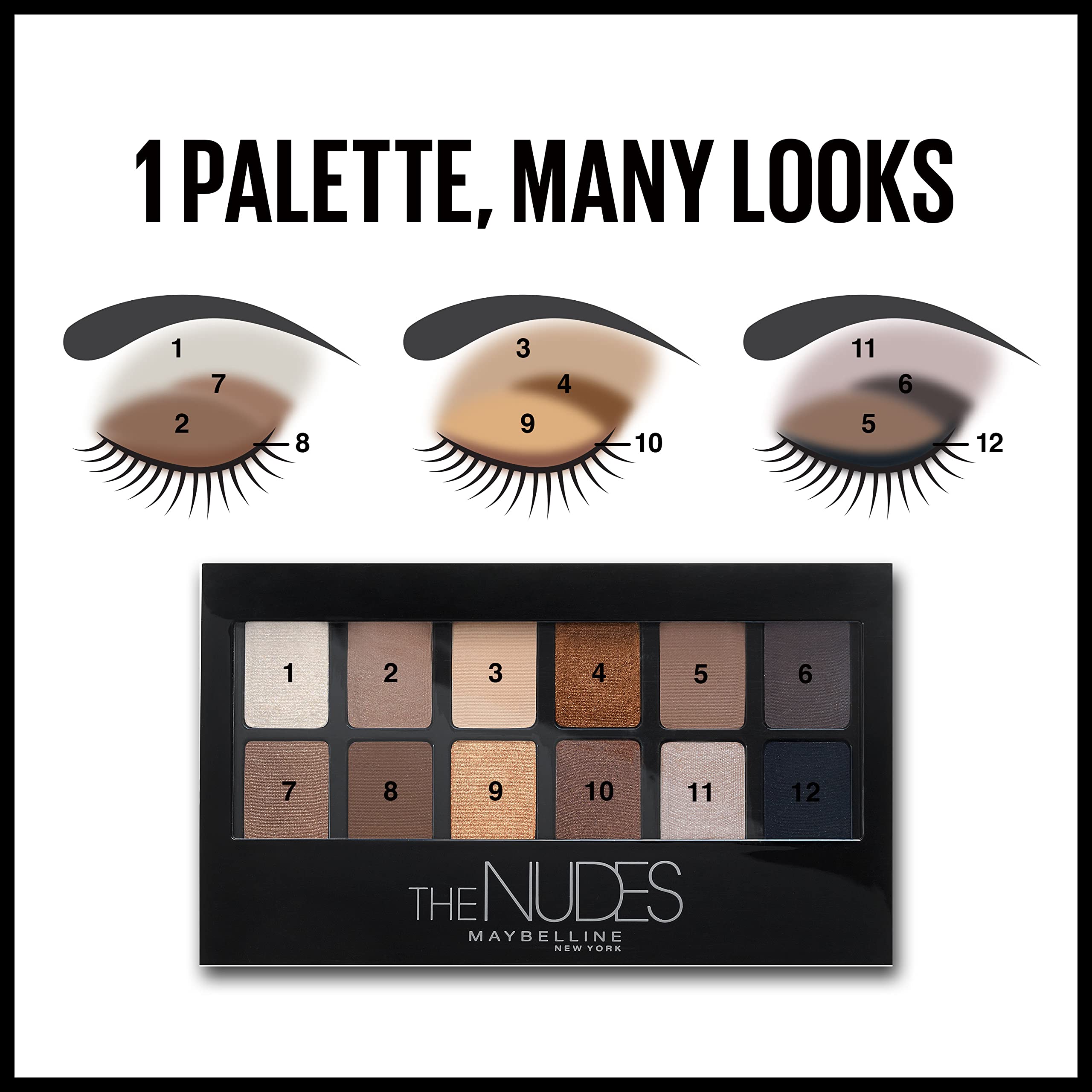 Foto 7 pulgar | Paleta De Sombras De Ojos Maybelline The Nudes 12 Shades Powder - Venta Internacional.