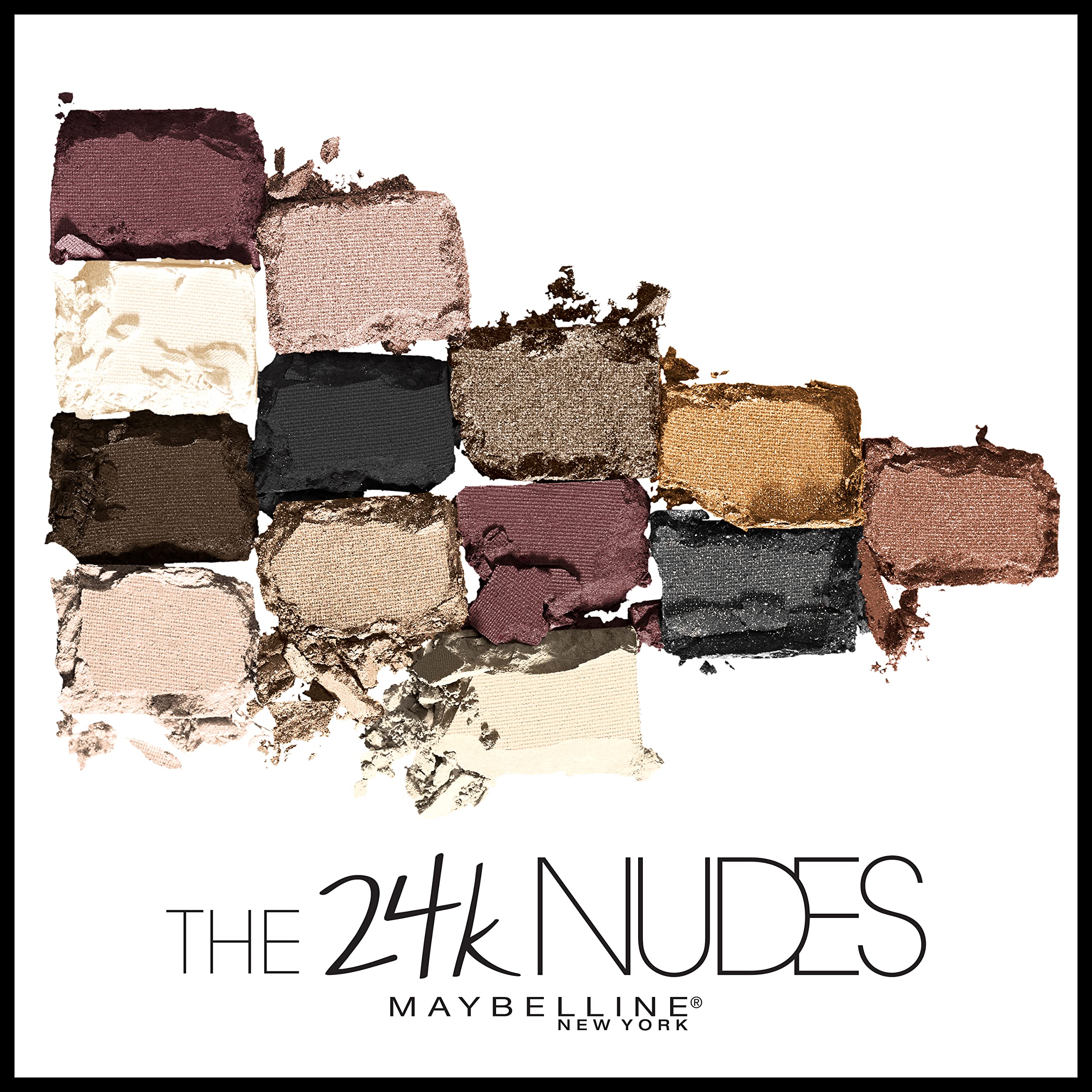Foto 3 | Paleta De Sombras De Ojos Maybelline The Nudes Gold De 24 Quilates  12 Tonos - Venta Internacional.