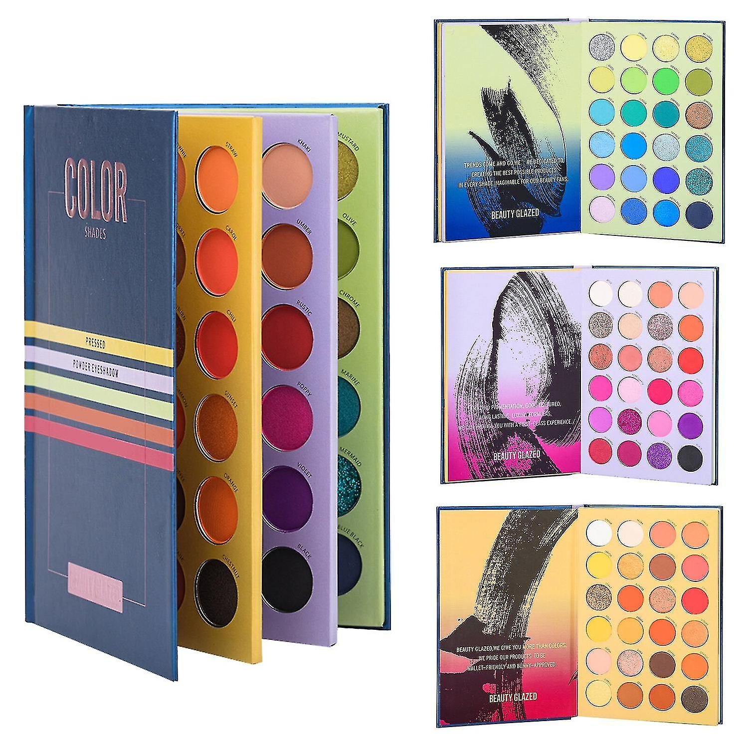 Foto 5 pulgar | Paleta De Sombras De Ojos Huoguo  72 Colores  Libro Esmaltado De Tres Capas - Venta Internacional.