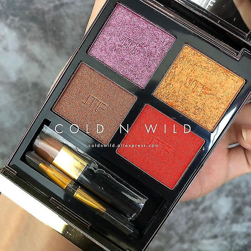 Foto 2 pulgar | Paleta De Sombras De Ojos Huoguo Cold Wild De Alta Calidad  4 Colores - Venta Internacional.