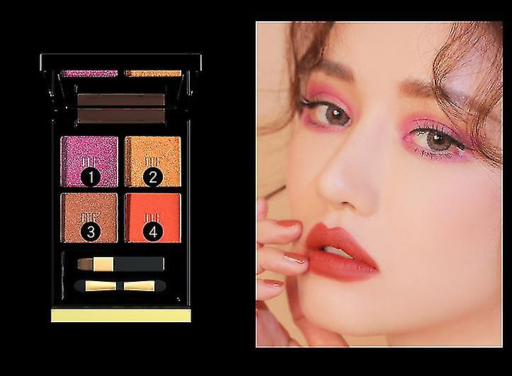 Foto 4 pulgar | Paleta De Sombras De Ojos Huoguo Cold Wild De Alta Calidad  4 Colores - Venta Internacional.