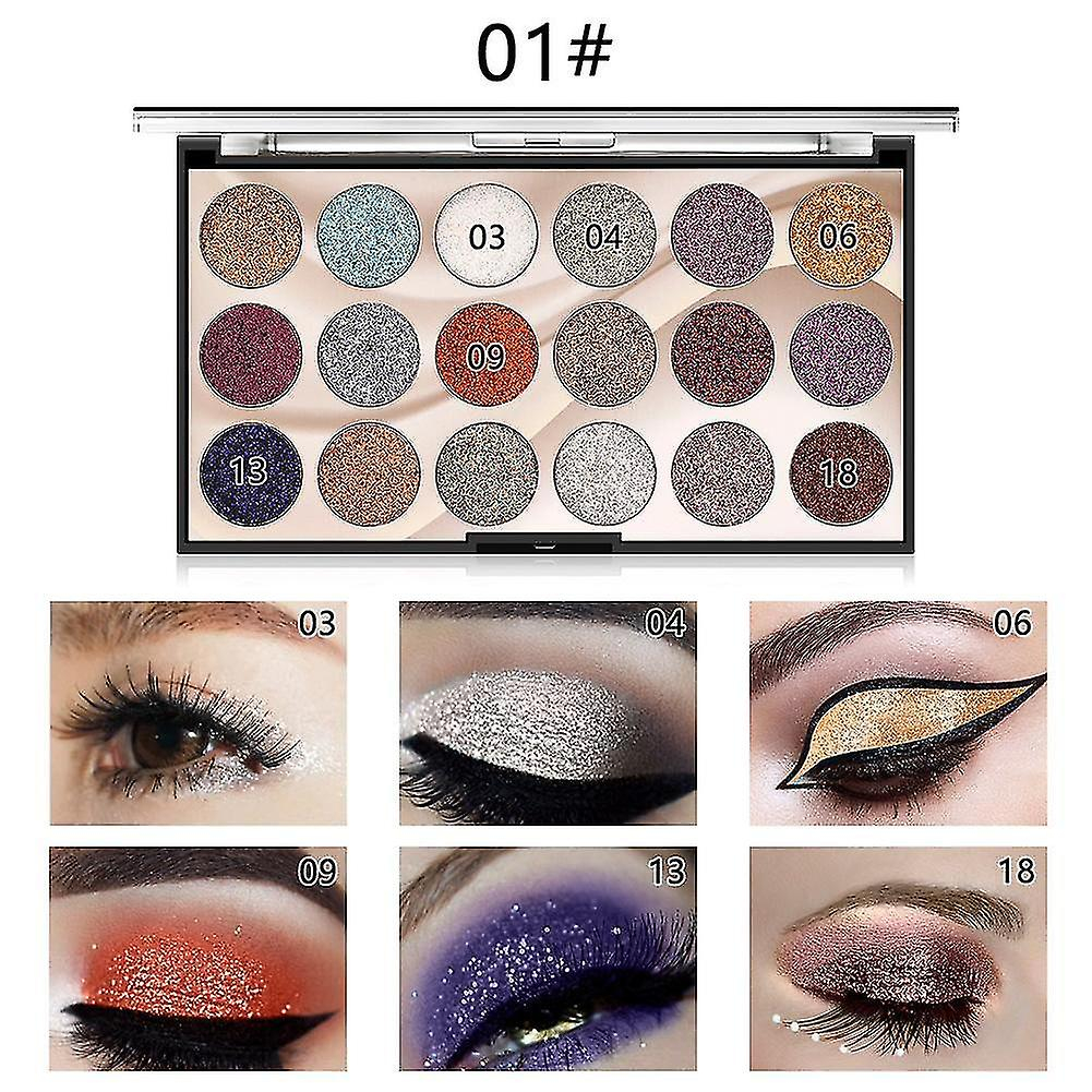Foto 3 pulgar | Paleta De Sombras De Ojos Miss Rose 18 Colores Con Purpurina Y Lentejuelas M1 - Venta Internacional.