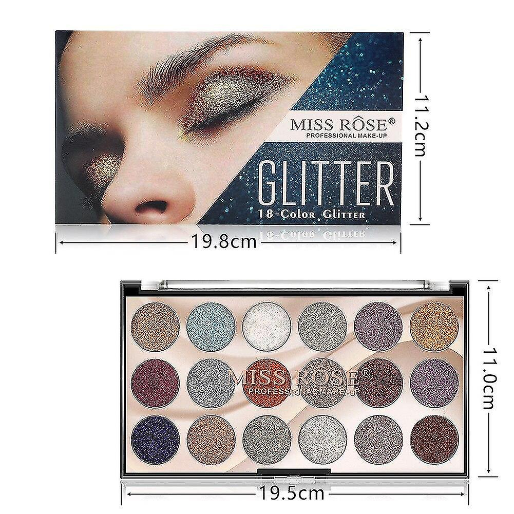 Foto 4 pulgar | Paleta De Sombras De Ojos Miss Rose 18 Colores Con Purpurina Y Lentejuelas M1 - Venta Internacional.
