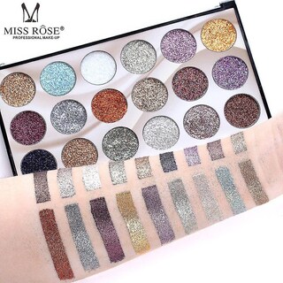 Foto 4 | Paleta De Sombras De Ojos Miss Rose 18 Colores Con Purpurina Y Lentejuelas M1 - Venta Internacional.