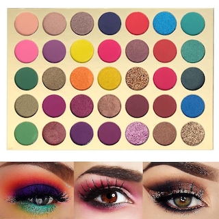 Foto 2 | Paleta De Sombras De Ojos Huoguo 35 Colores Brillo Mate Y Brillante - Venta Internacional.