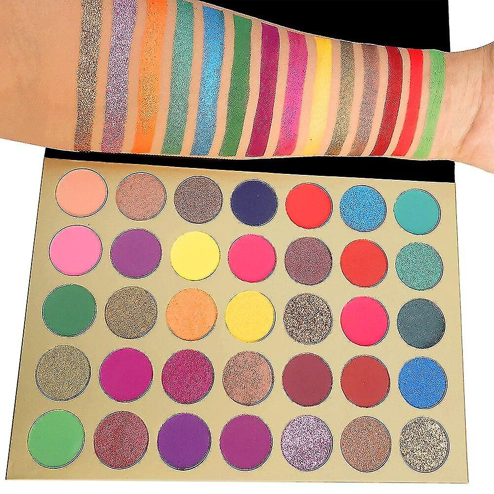 Foto 6 pulgar | Paleta De Sombras De Ojos Huoguo  35 Colores  Brillo Mate Y Brillante - Venta Internacional.