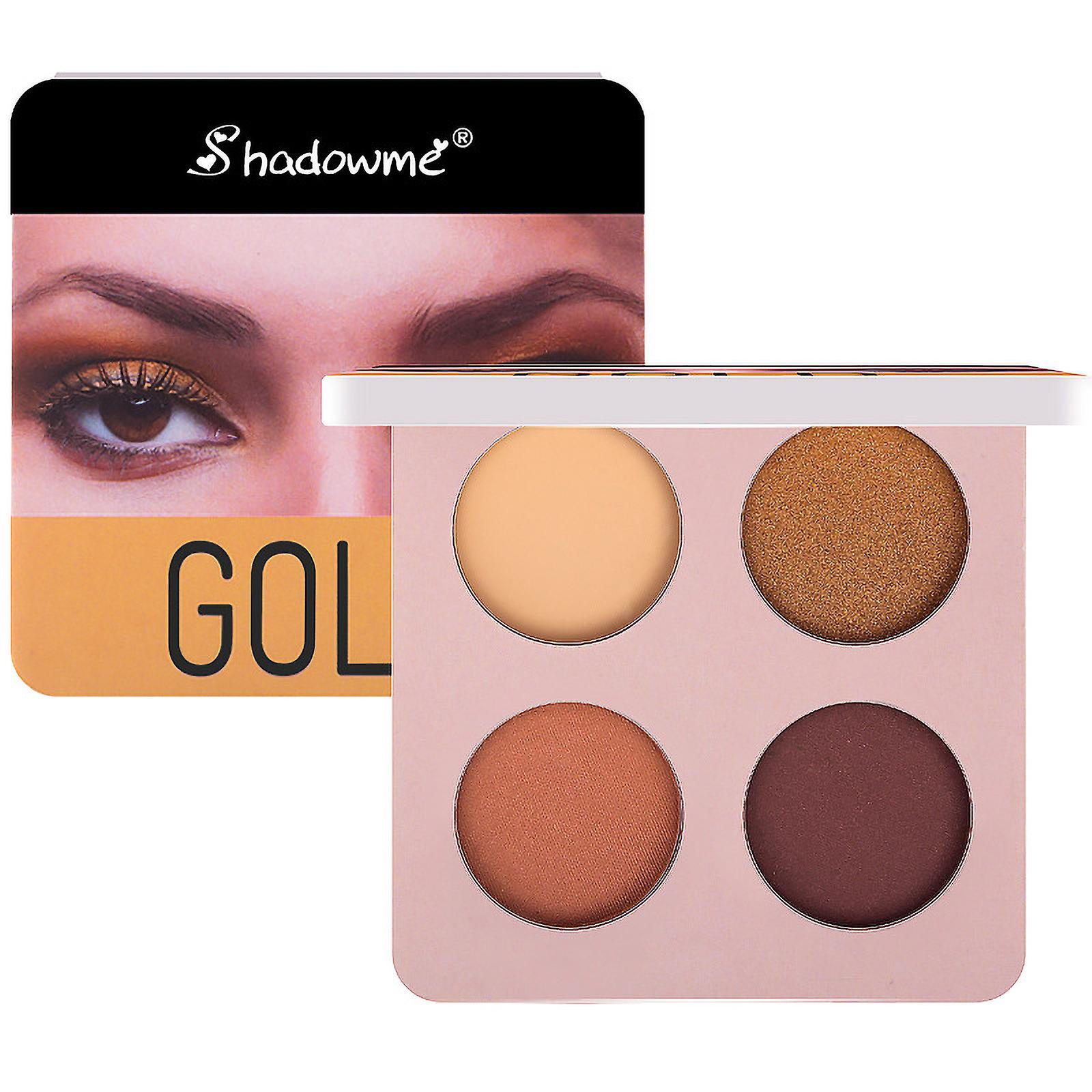 Paleta De Sombras De Ojos Huoguo  Cuatro Colores  Purpurina Brillante Mate - Venta Internacional.