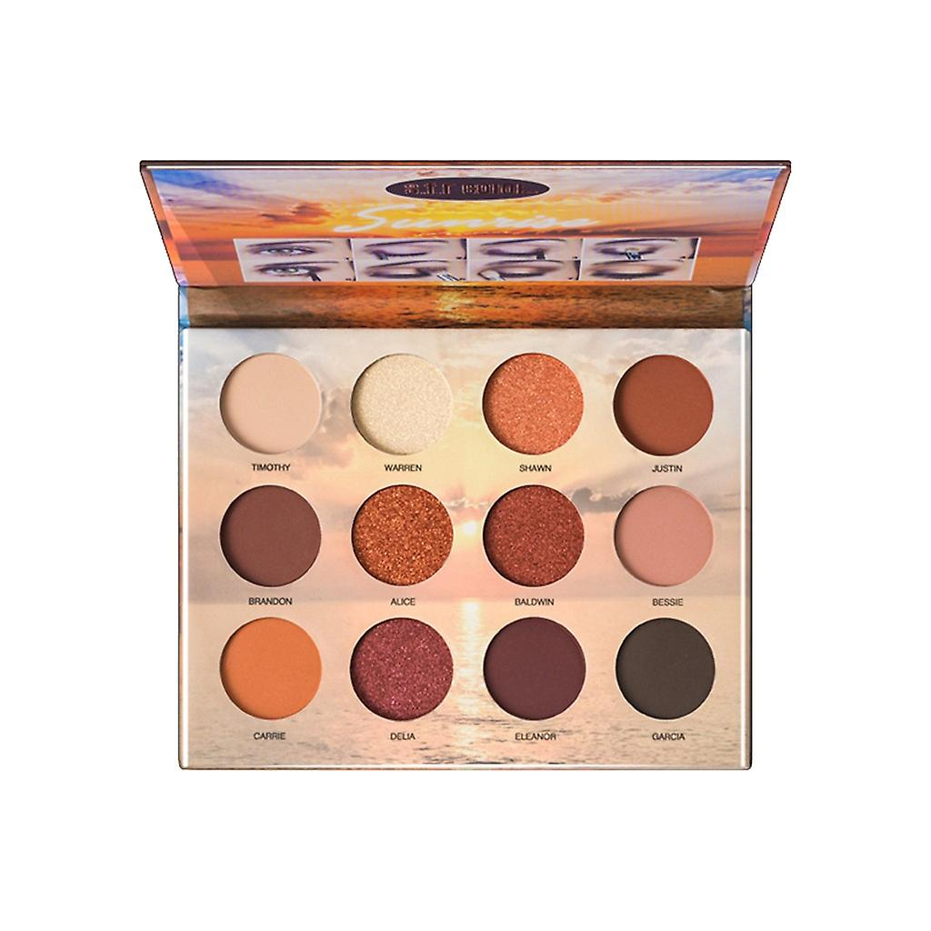 Paleta De Sombras De Ojos Huoguo 12 Colores Pearl Light Mate - Venta Internacional.