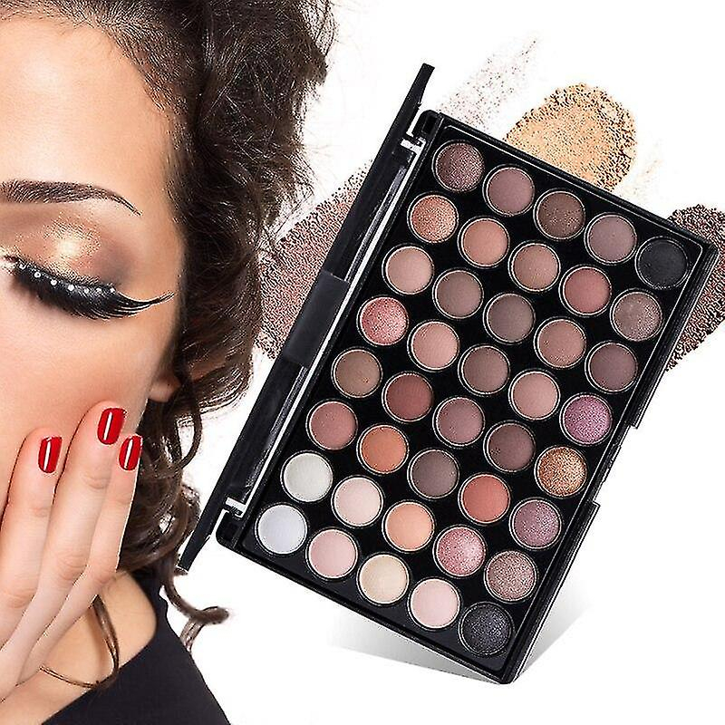 Foto 4 | Paleta De Sombras De Ojos Huoguo  40 Colores  Tono Tierra Nacarado - Venta Internacional.