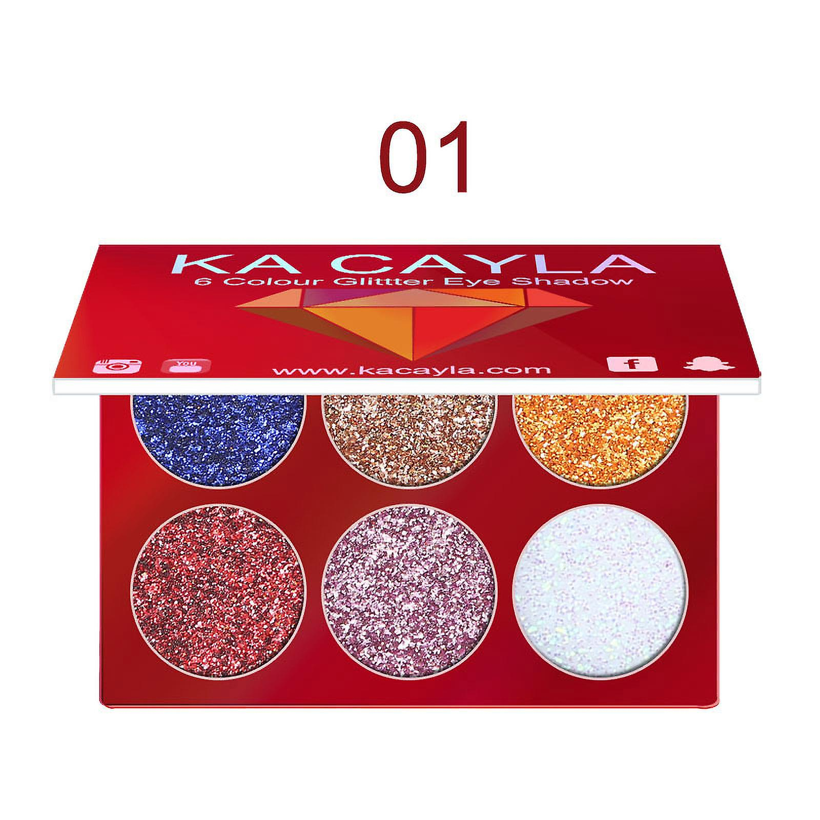Foto 2 pulgar | Paleta De Sombras De Ojos Huoguo  6 Colores  Lentejuelas De Diamante De Alto Brillo - Venta Internacional.