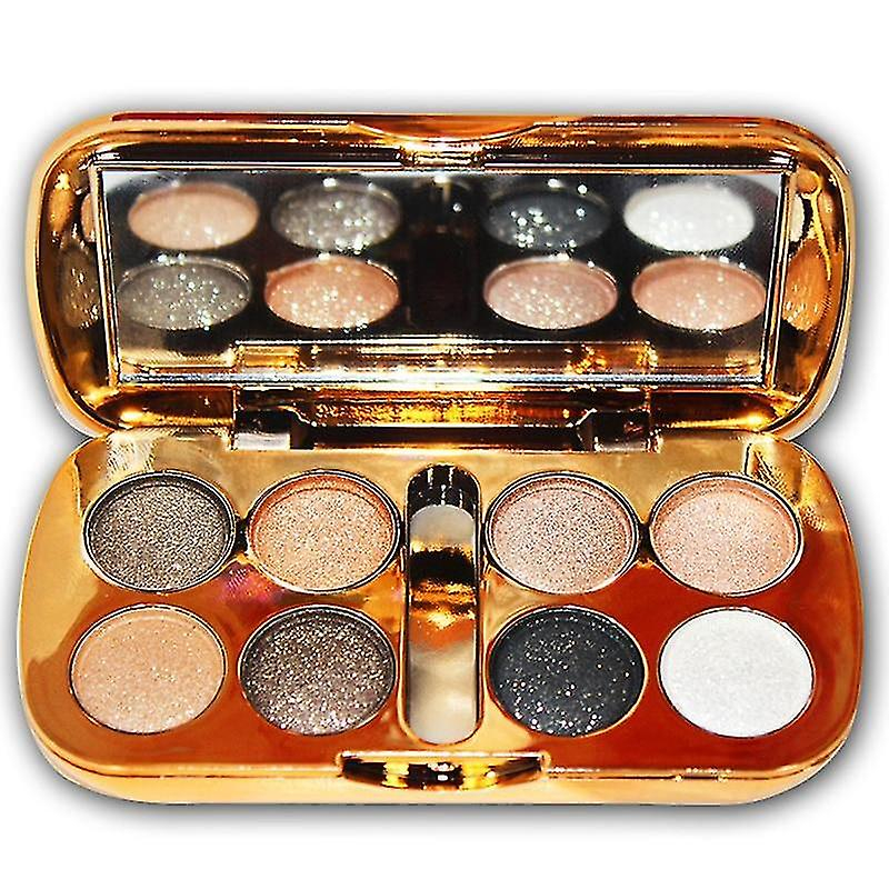 Paleta De Sombras De Ojos Huoguo Glitter 8 Colores Con Pincel  10 G - Venta Internacional.